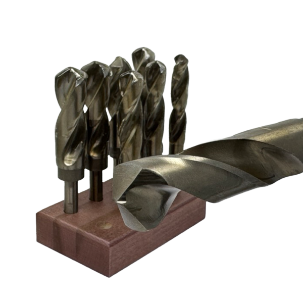 Large Cobalt Drill Bit Set in wood block