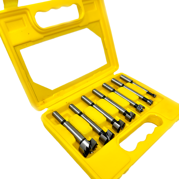 7-Piece Forstner Drill Bit Set for Woodworking