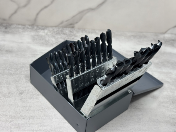 A thru Z letter sizes drill bit set