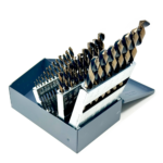 29pc Left Hand Spiral Drill Bit Set 1/16 inch to 1/2inch by 64ths