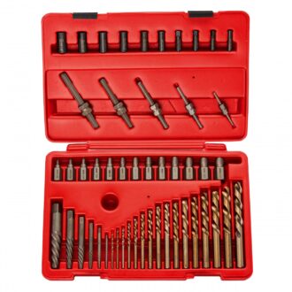 55pc Screw Extractor and Drill Bit Set