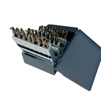 A-Z Cobalt drill bit set in stubby length